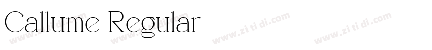 Callume Regular字体转换